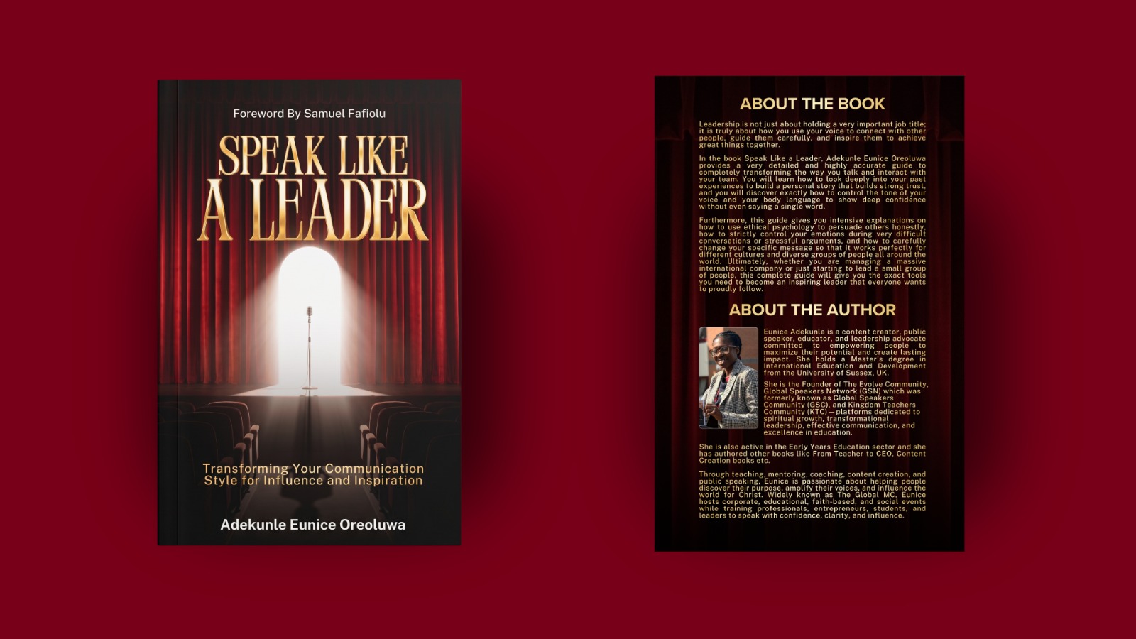 Speak Like A Leader by Adekunle Eunice Oreoluwa — front and back cover
