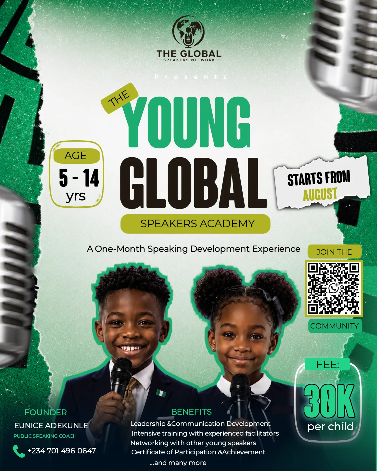 Children's programme flyer